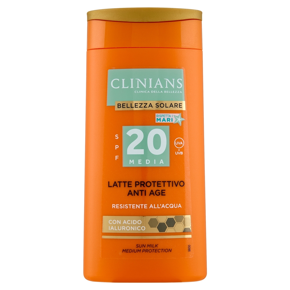 Clinians Bellezza Solare Latte Protettivo Anti Age SPF20 Media 200 mL